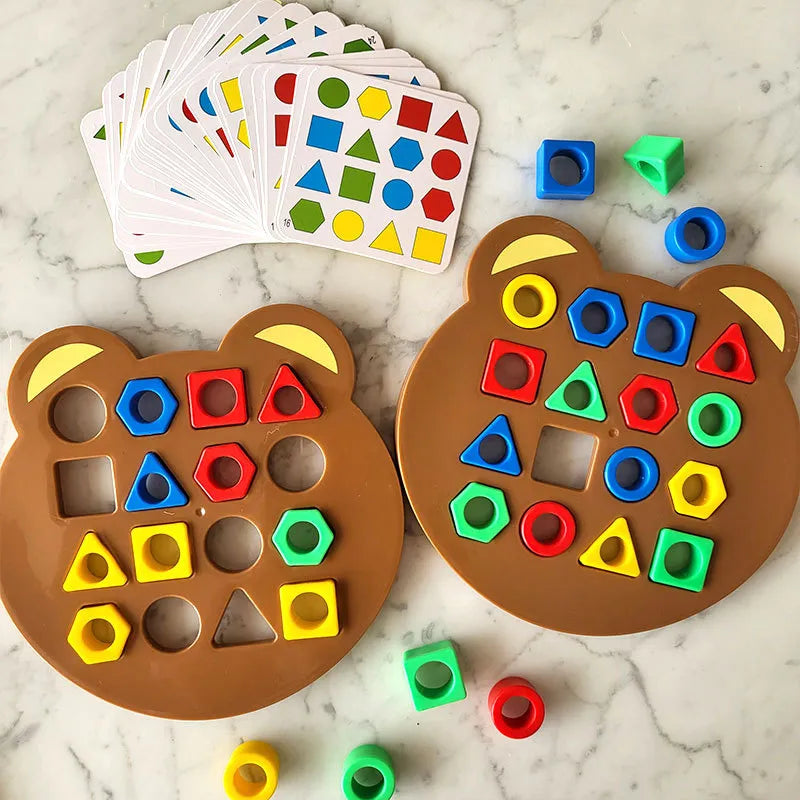 Quebra-cabeça várias formas - Enigma Botão Jumbo Formas  Quebra-cabeça  formas geométricas, material educação infantil brinquedo sensorial para  formas e cores : : Brinquedos e Jogos