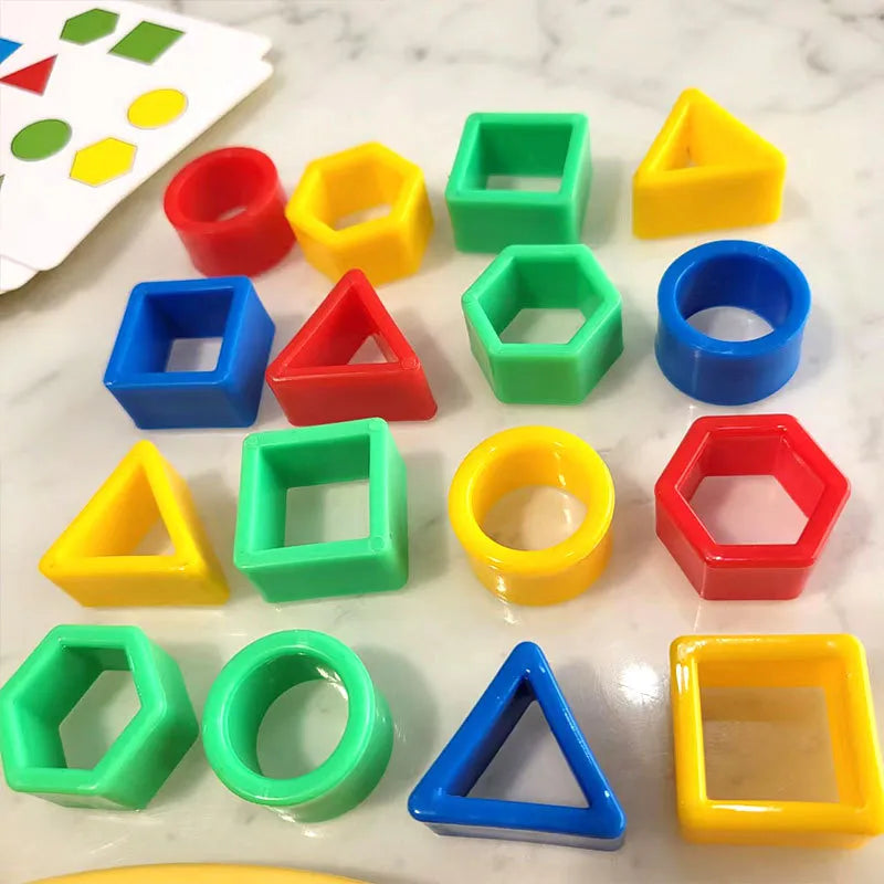 Quebra Cabeça Geométrica 3D - Brinquedo Montessori - Loja Uau Express