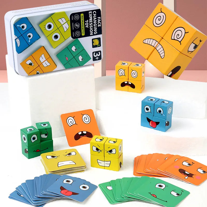 Montessori jogo para crianças, cubo mágico com números e números