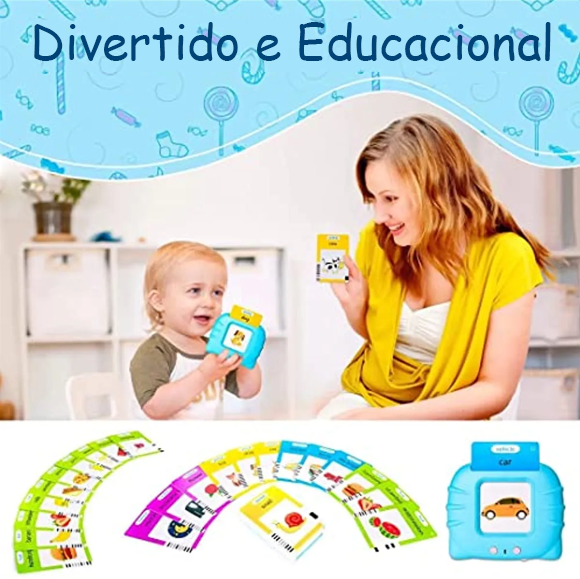 Cartões Interativos Bebê Bilíngue - Brinquedo Montessori - Loja Uau Express